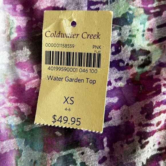 Coldwater Creek Women's Water Garden Top, Extra Small - Picture 5 of 5
